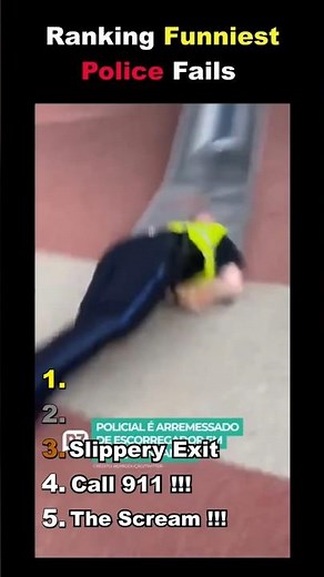 Ranking FUNNIEST POLICE Fails 👮🏻‍♂️ #shorts