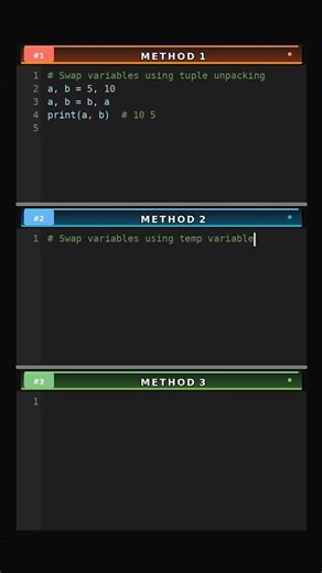 Swap-Two-Variables-via-3-Methods #variables
