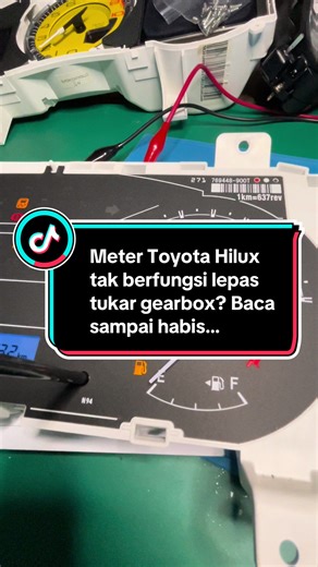 Meter Toyota Hilux Tak Berfungsi Selepas Tukar Gearbox?