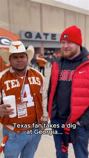 This Texas fan is taking deep shots at the Georgia football program. #cfb #uga #georgiafootball #texasfootball | VIP Play, Inc. | Facebook