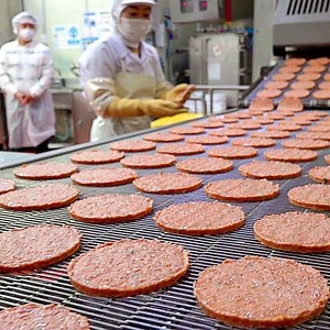 49K views · 824 reactions | Amazing mass production! Hamburger making process - Korean food factory. | My Pub Food | Facebook