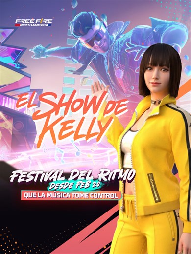El Show de Kelly | Festival del Ritmo 🎤🔥 ¡Kelly está aquí para traerte las novedades del evento más reciente en Free Fire — Festival del Ritmo! Música, diversión y pura energía apoderándose del campo de batalla. 🎶⚡ ¿Listo para soltar el ritmo y conseguir tus recompensas? #FreeFire #Booyah #FestivalDelRitmoFF