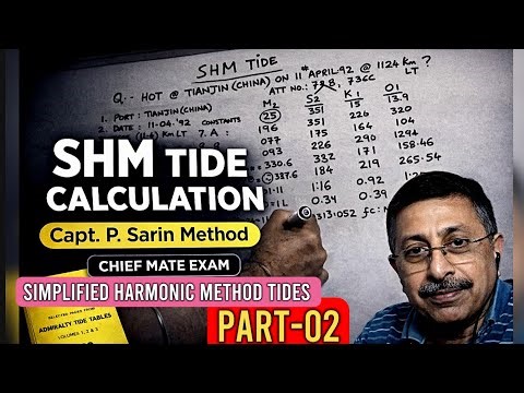 SHM Tide Calculation Part 2 | Time-Based Tide Prediction Chief mate exam phase 1 | Capt. P. Sarin 🌊
