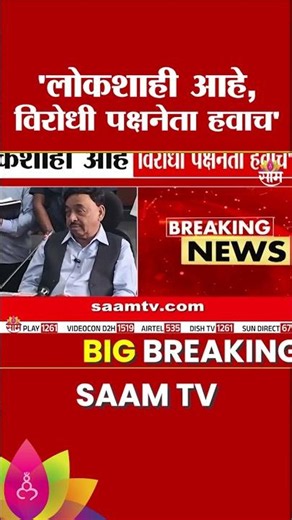 "लोकशाही आहे विरोधी पक्षनेता हवाच" Narayan Rane यांचं विधान