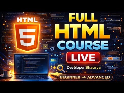 🔴Day 13 - HTML full course LIVE | HTML entities | Developer Shaurya