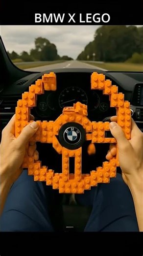 Orange LEGO BMW Steering Wheel — Will It Snap or Steer? (POV)