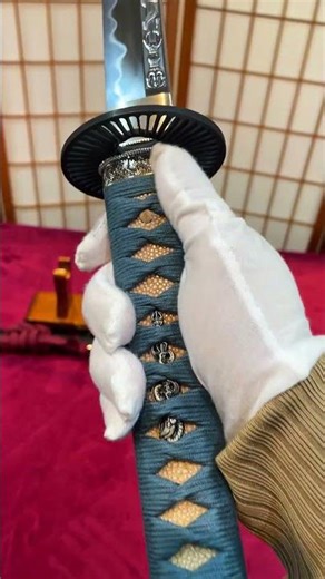 Custom 1095 steel katana with clay tempering and sashikomi #japanesesword #katana #nihonto #swords