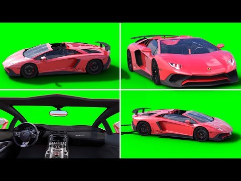 Red lamborhgini Car green screen || green screen effects || green screen video