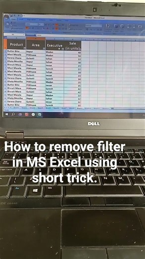 How to remove filter in MS Excel using short trick. #Computer #excel #remove #shorts