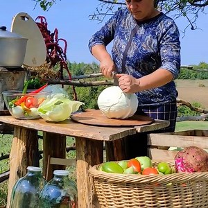 5.8M views · 160K reactions | Our Vegetable Vegetable Cabbage Stuffing, ASMR food | Outdoor Cooking | Facebook