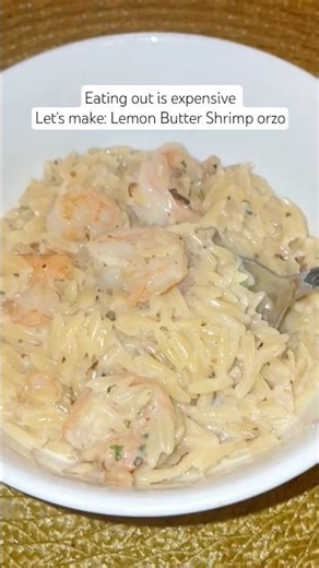 One pan 20 minute Lemon Butter Shrimp orzo