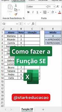 Como fazer a função SE no Excel | #excel
