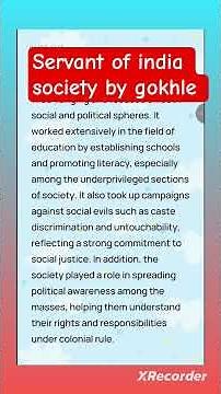 servant of india society by gokhle