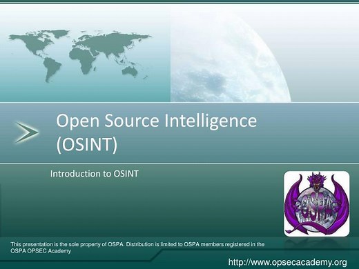 Introduction to OSINT - SlideServe