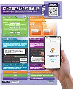 Daydream Education Constant and Variables Computer Science Poster - Laminated - LARGE FORMAT 33” x 23.5” - STEM Classroom Decoration - Bulletin Banner Charts