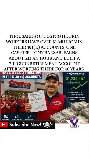 Building a million-dollar future, one shift at a time. 💰🛒#Costco #RetirementGoals #401k
