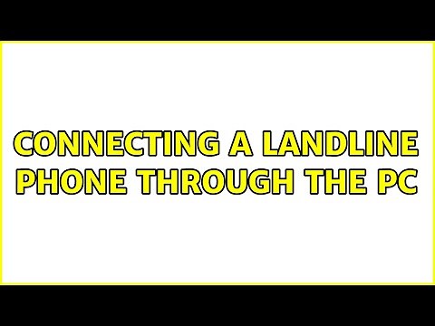 Connecting a landline phone through the PC