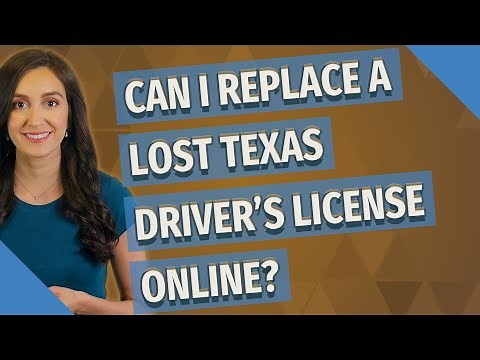 Can I replace a lost Texas driver's license online?