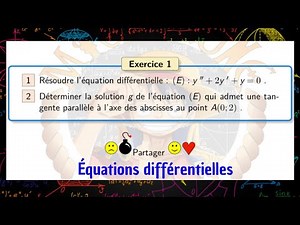Exercice — Équations différentielles — 2BAC PC/SVT