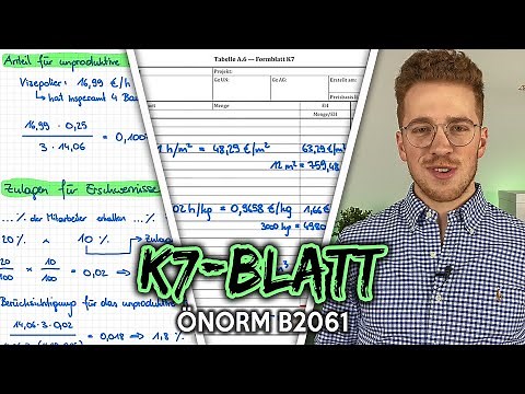 Bernhard Rennhofer - K7 sheet according to ÖNORM B2061 | K-sheets | Calculation in the constructi...