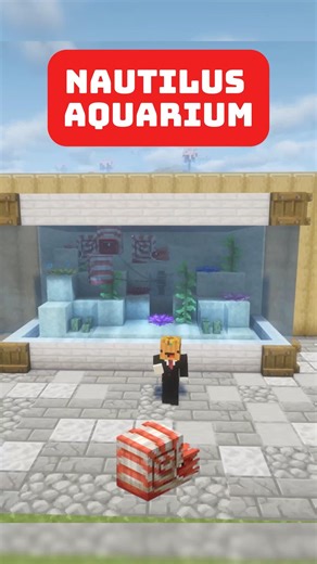 Minecraft Nautilus Aquarium Build #minecraft #shorts