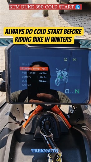 Gen3 Duke390 🥶COLD Start Tips before Ride #coldstart #ktmduke390modified #duke390 #ktmindia