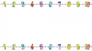 Colorful hand drawn numbers border (6 seconds loop)