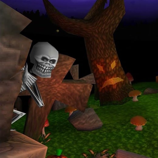 #MediEvil 4K #HQ intro menu opening #remastered scene cemetery graveyard skeleton title