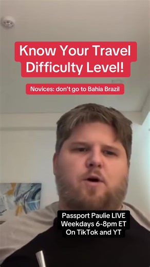 People don’t seem to know their travel difficulty levels. #passportbros #traveltok #traveltips #brazil #bahia