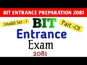 BIT Entrance Exam Preparation 2081 | English | BIT EXAM MODEL QUESTIONS 2081