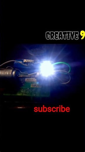 torch bulb glow dc motor project // #dynamo #dcmotor #torch #project #short #shorts