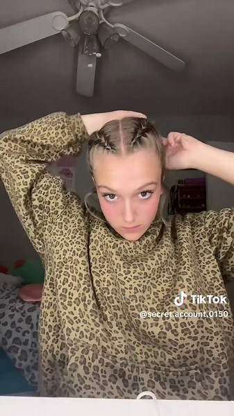 TUTORIAL pt.1 | 2 Dutch braids into bun #fyp #fypシ #fypage #fypシ゚viral #fyppppppppppppppppppppppp #hairstyles #dutchbraids #messybun #cutehairstyles