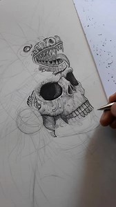Skull aztec . . . . . . . #tattoazteca #tatttooart #mictlantecuhtli #sketchtattoo #drawingfortattoo #aztecdrawing #tattooartwork #draw | Omar Ramos