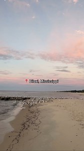 Sunrises and sweater weather are better at 📍 Biloxi Beach. #VisitMS #WanderMS #Autumn | Visit Mississippi