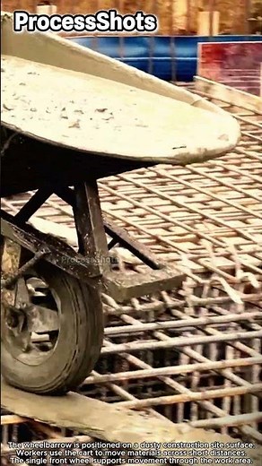 Construction Wheelbarrow Material Transport Job #process #worker