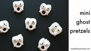 Turn ordinary pretzels into spooky Mini Ghost Pretzels!