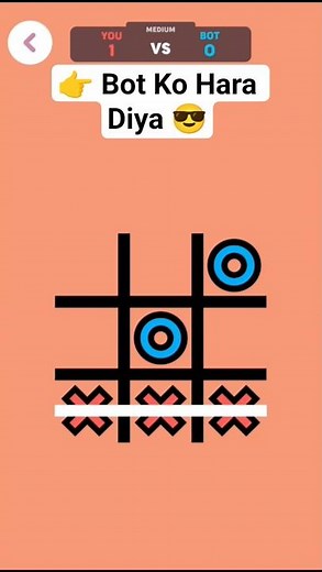 👉 Tic Tac Toe vs Bot 🔥 Easy Win in Medium Mode 😱 |XO Game Gameplay