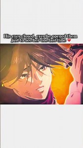 His eyes were closed, yet he opened them just to see her one last time 💔