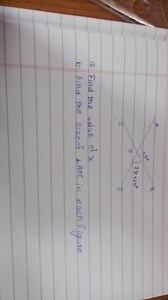 a. Find the value of x b. Find the size of \angle A O C in each... | Filo