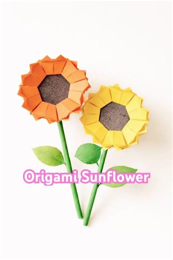 Origami Sunflower 🌻A Simple Paper Flower That Always Faces the Light #sunflower #origami #diy