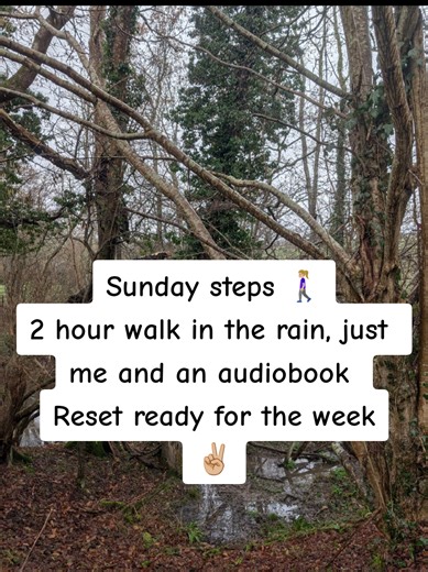 S U N D A Y ✌🏼 P E A C E S U N D A Y 🤍 R E S E T 10K walk on the Cuckoo trail on a rainy day to clear my mind, reflect and reset for the week ahead ✨🌧️ #exercise #mentalhealth #walking #sundayreset #nature 🌲🪵🍂🍁