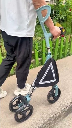 A walking stick with wheels that help you walk easily. Perfect for seniors. 📌