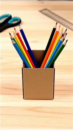 how to make pencil color full box with cardboard #trending #shortsfeed #subscribe #shortvideo