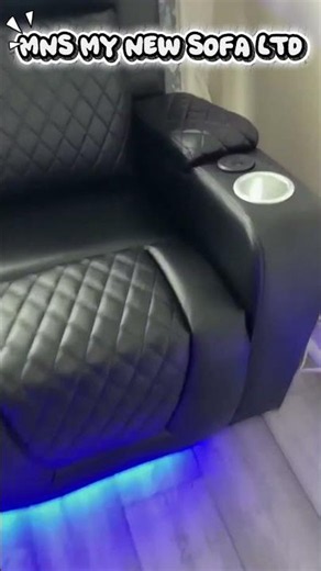 Florida Music Electric Recliners 3+2 Seater Leather Sofa Bluetooth Speakers, LED LIGHTS, USB CHARGER