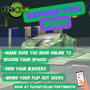 Follow these simple steps to make your visit with us as stress free as possible! 😁 | Flip Out Portsmouth