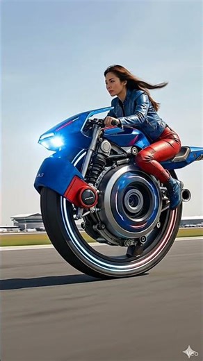 The Future Is Single-Wheeled! New Electric Monocycle Bike Concept! 🤯 #FutureTech #evtol #shorts #usa