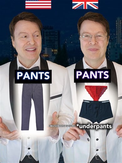 Is your English American or British? Clothing vocabulary! Jumper, suspenders, pants. . Please share this post with your friends if you learned something new! Join my online speaking classes and get your free e-book with the link in my bio @englishwithsteveford #Studyenglish #englishvocabulary #englishteachersofinstagram #learnenglish #english speakenglish angielski ingles inglés inglês anglais inglese hablainglés grammar quiz 英語を習う 영어회화 englishwithsteveford