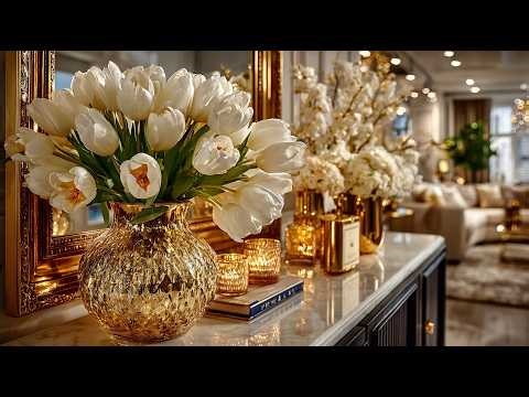 Glamorous Spring Small Apartment Decor |Elegant Quiet Luxury Styling with Pinterest-Inspired Details