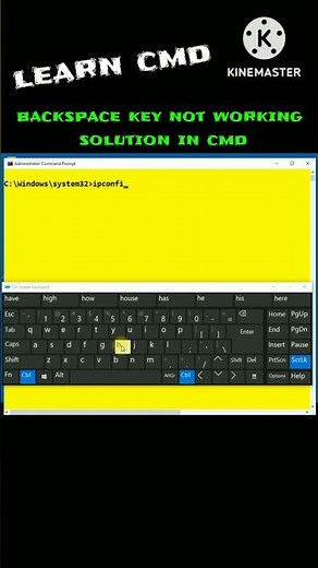 Keyboard backspace is not working in cmd? Use Ctrl H! #shorts #cmd