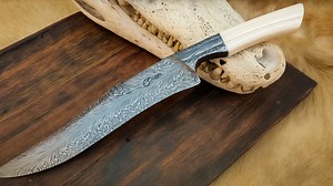 Making the Elven Harpia Knife: Feather Damascus and Fossil Woolly Mammoth Hilt